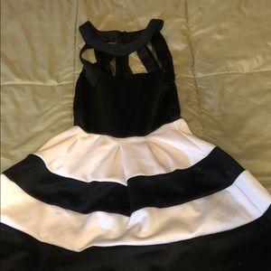 Black and white formal dress